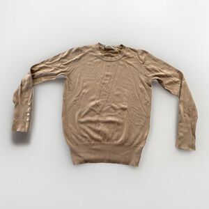 Zara Beige Long Sleeve Top Women's Size Small